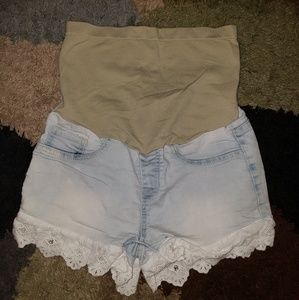 Small maternity shorts